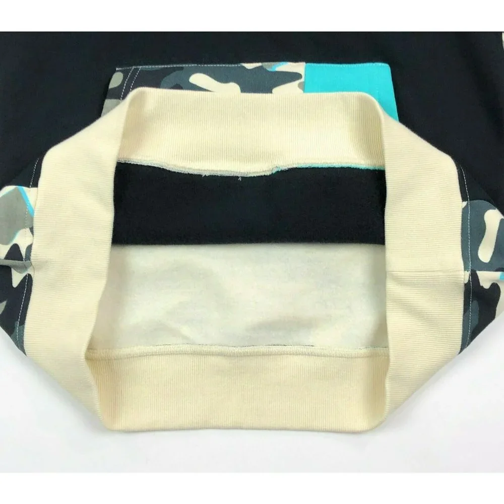 Fila Akeem Hoodie Sweatshirt Mens 2XL XXL Black Blue Camouflage Camo Pullover - Picture 7 of 11